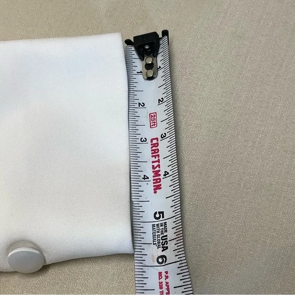 Oscar De La Renta Formal Double Breasted White Blazer